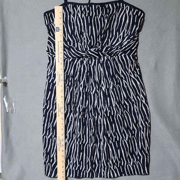 LOFT Women's Elegant Blue and White Strappy Lined Dress - Size 12 NEW WITH TAGS - Picture 2 of 13
